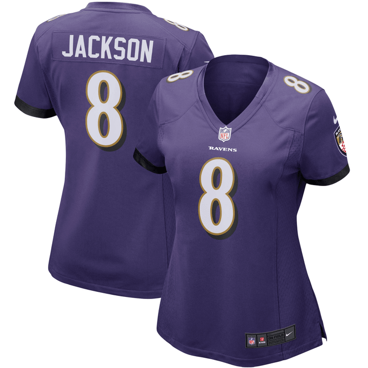 Lamar Jackson Baltimore Ravens Women's Game Player Jersey - Purple Jersey