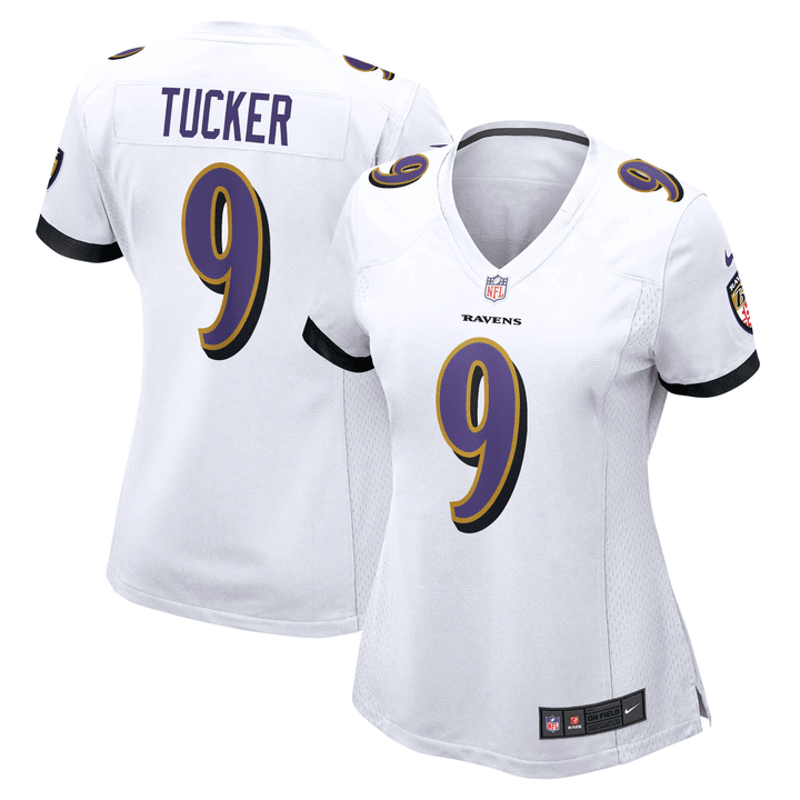 Justin Tucker Baltimore Ravens Women's Player Game Jersey - White Jersey