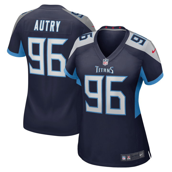 Denico Autry Tennessee Titans Women's Game Jersey - Navy Jersey
