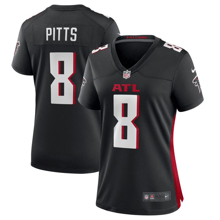 Kyle Pitts Atlanta Falcons Women's 2021 Draft First Round Pick Player Game Jersey - Black