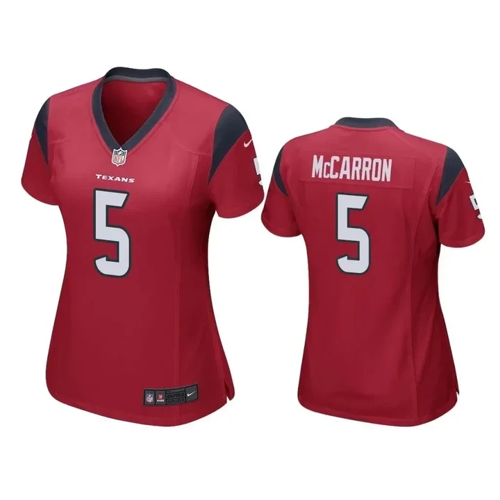 Women Aj Mccarron #5 Houston Texans Red Game Jersey