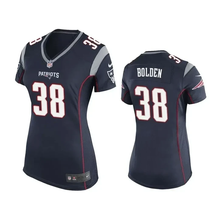 Women's Brandon Bolden #38 New England Patriots Navy Game Jersey