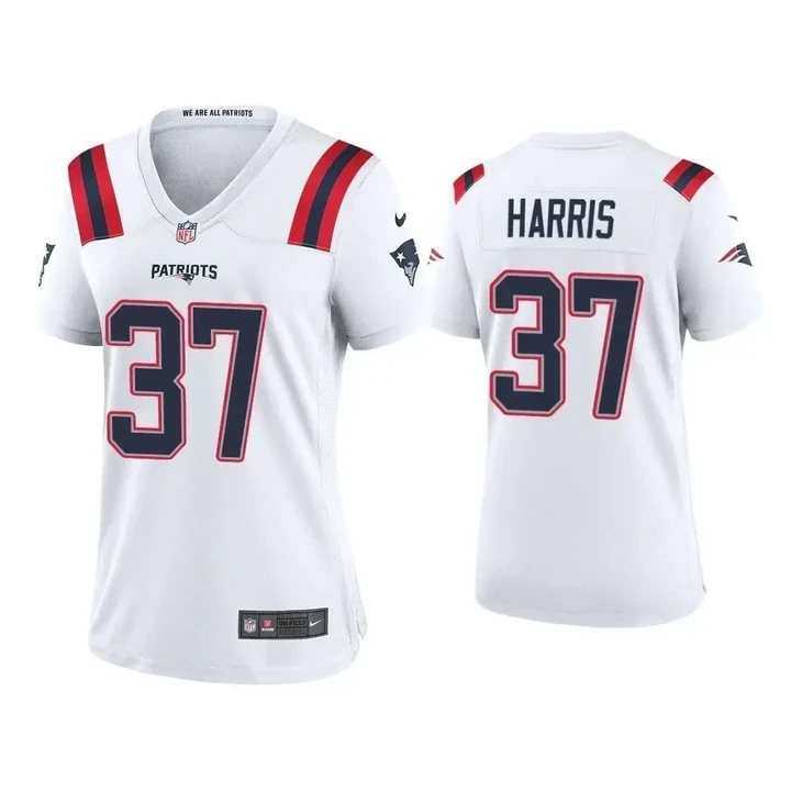 Women's 2020 Damien Harris New England Patriots White Game Jersey