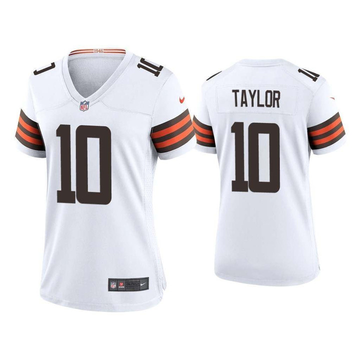 Women's 2020 Taywan Taylor Cleveland Browns White Game Jersey
