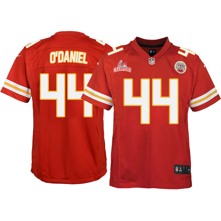 Super Bowl LVI Champions Kansas City Chiefs Tommy Townsend #5 Red Youth's Jersey Jersey