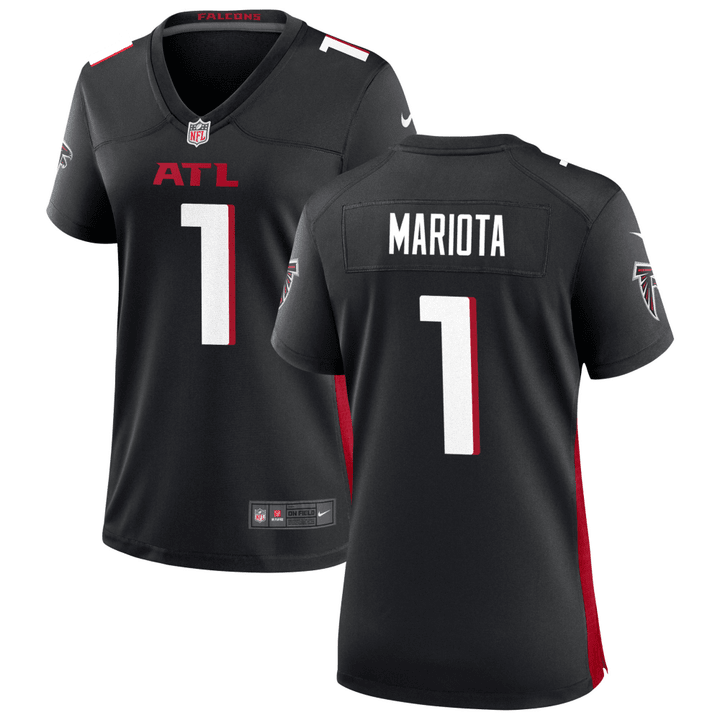 Marcus Mariota #1 Atlanta Falcons Women's Game Jersey - Black Jersey