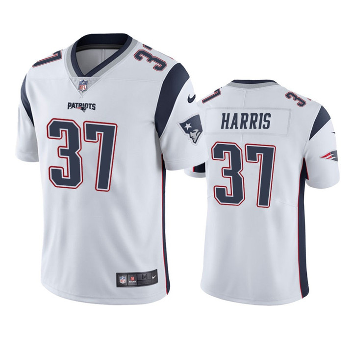 New England Patriots Damien Harris White Vapor Limited Jersey