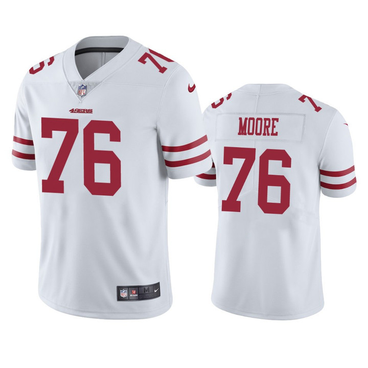 Jaylon Moore #76 San Francisco 49ers White Vapor Limited Jersey