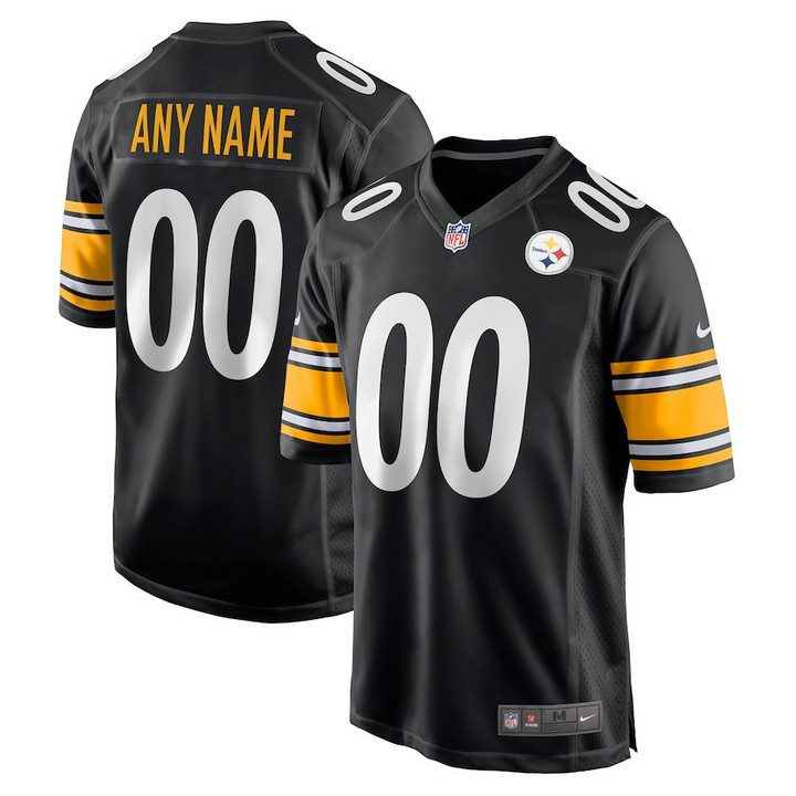 Pittsburgh Steelers Game Custom #00 Player Jersey - Black