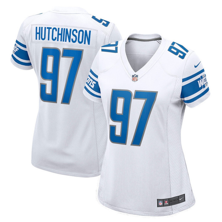 Aidan Hutchinson #97 Detroit Lions Nike Women's 2022 Draft First Round Pick Game Jersey In White