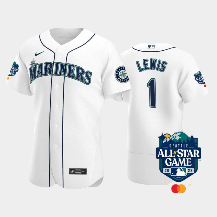 2023 All-Star Game Seattle Mariners #1 Kyle Lewis White Jersey