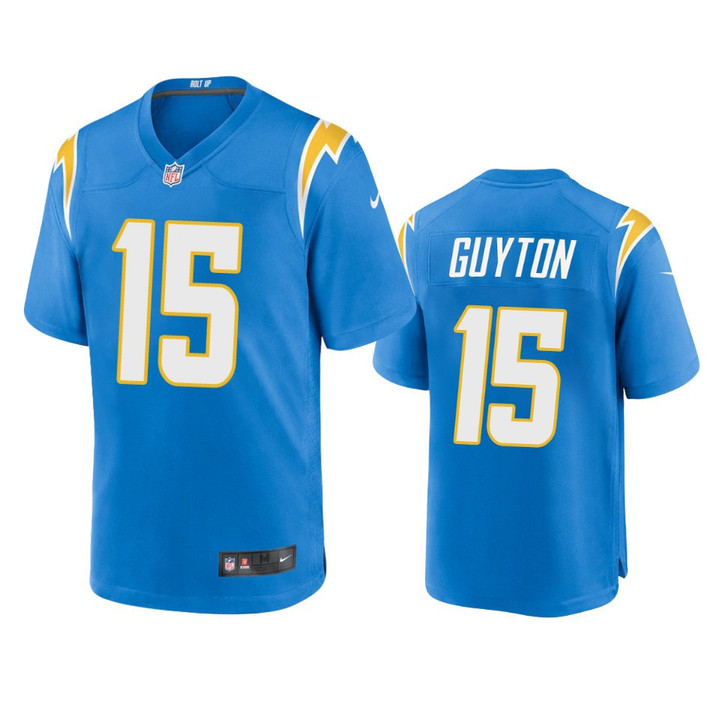 Los Angeles Chargers Jalen Guyton #15 Powder Blue Game Jersey
