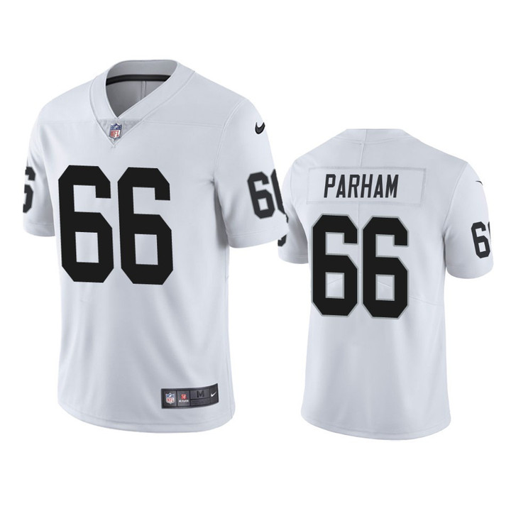 Las Vegas Raiders Dylan Parham #66 White Vapor Limited Jersey