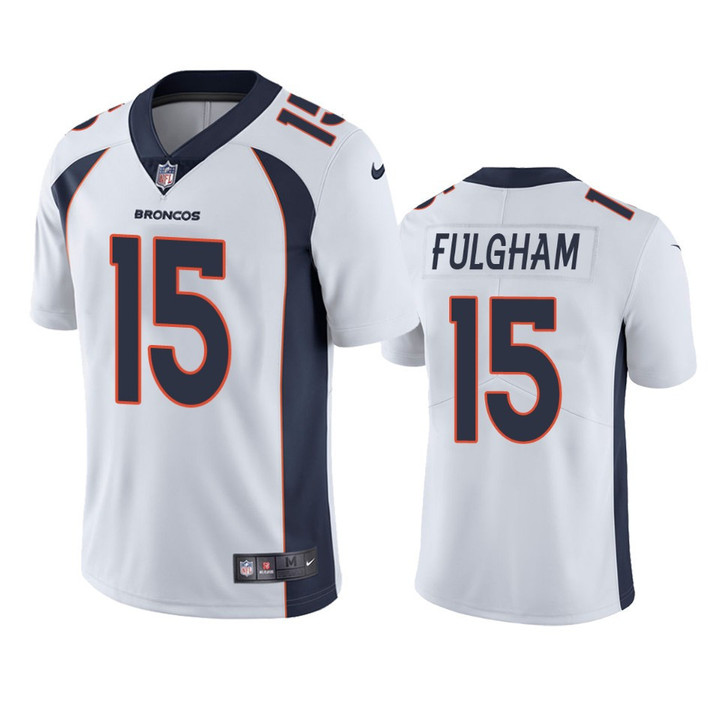 Denver Broncos Travis Fulgham #15 White Vapor Limited Jersey - Men's