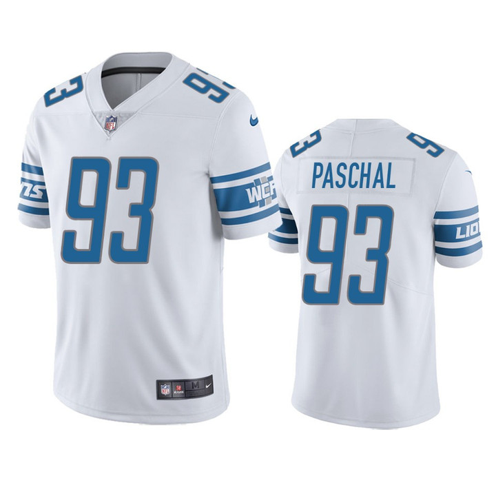 Detroit Lions Josh Paschal #93 White Vapor Limited Jersey