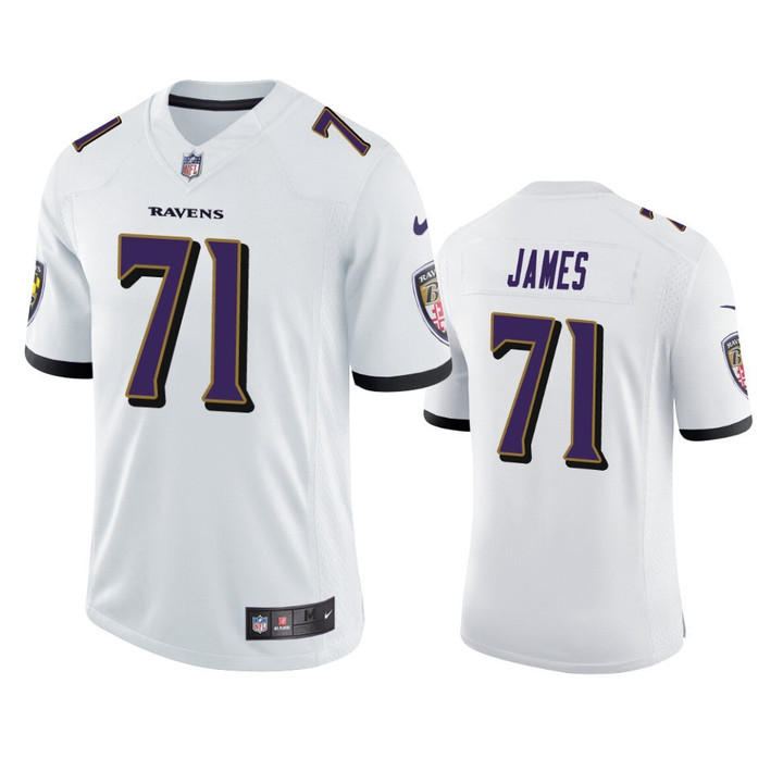 Baltimore Ravens Ja'Wuan James #71 White Vapor Limited Jersey - Men's