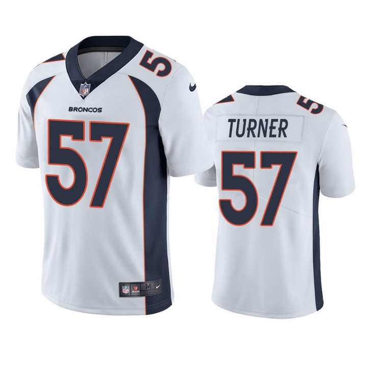 Denver Broncos Billy Turner #57 White Vapor Limited Jersey - Men's