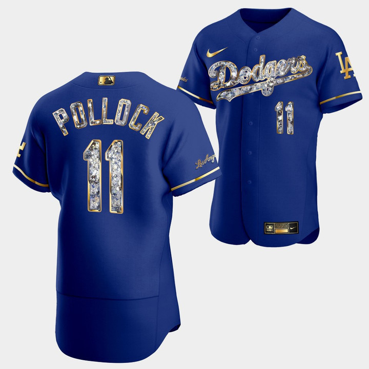 Los Angeles Dodgers A.J. Pollock Royal Jersey #11 Golden Diamond 2022-23 Uniform
