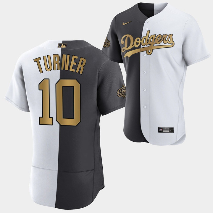 Los Angeles Dodgers 2022 All-Star Justin Turner #10 Split Jersey White Charcoal