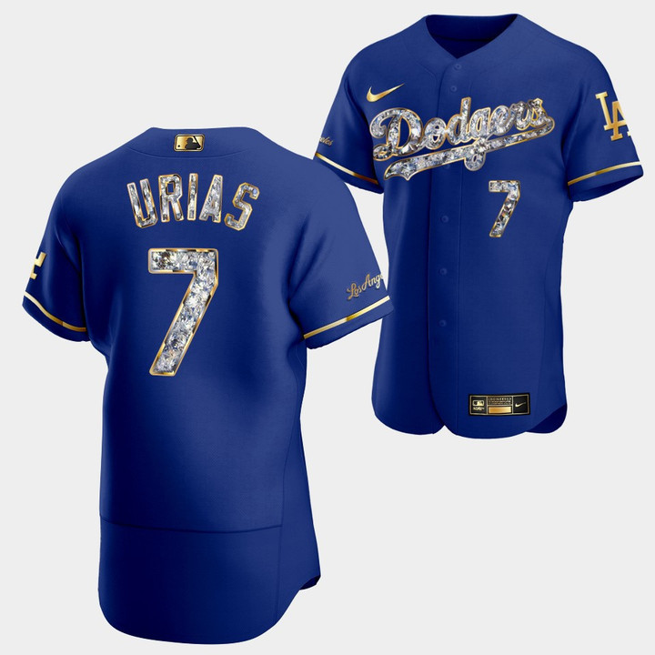 Los Angeles Dodgers Julio Urias Royal Jersey #7 Golden Diamond 2022-23 Uniform