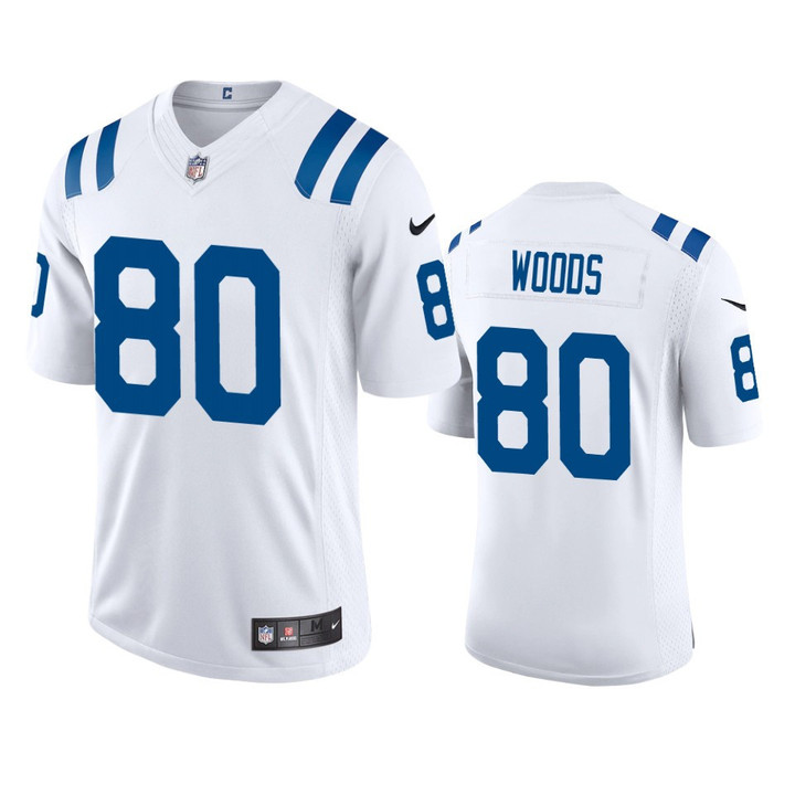 Jelani Woods #80 Indianapolis Colts White Vapor Limited Jersey