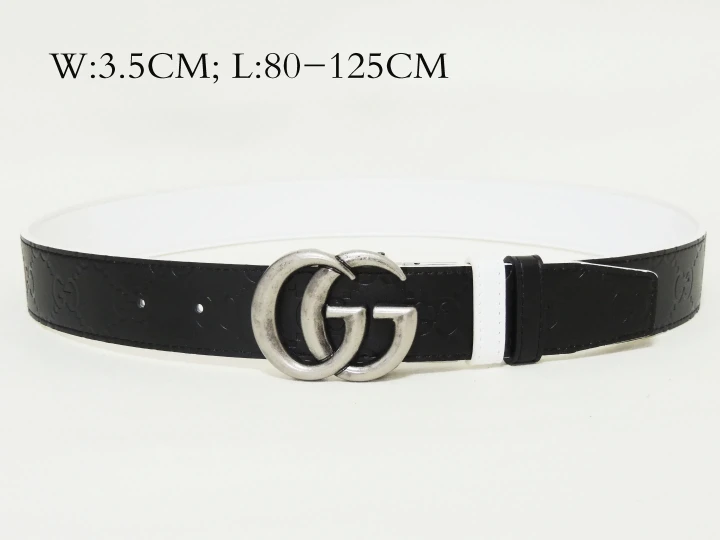 Gucci Reversible Black Gucci Signature Leather And White Leather Belt With Interlocking G Buckle