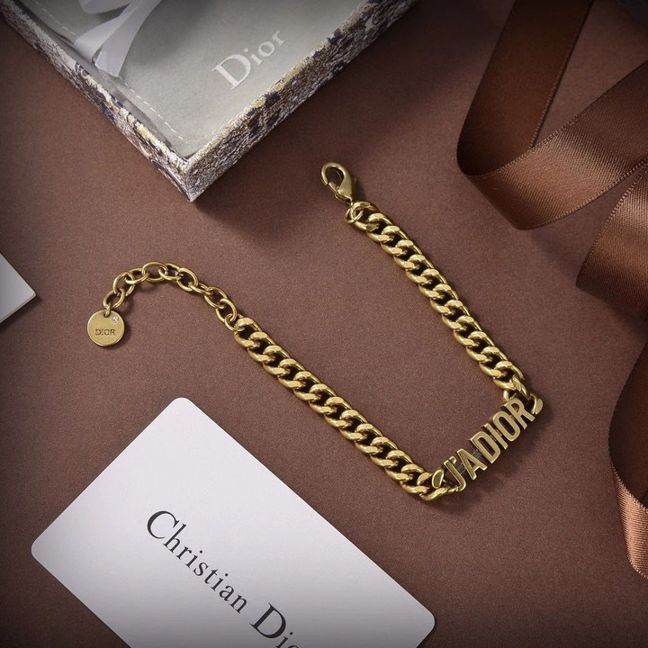 Dior Antique Gold-finish Metal J’adior Bracelet