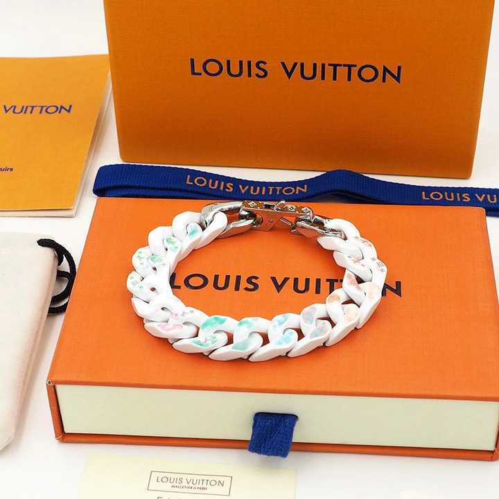 Louis Vuitton Pastel Lacquer Chain Links Bracelet