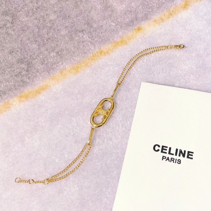 Celine Brass With Gold Finish Maillon Triomphe Bracelet
