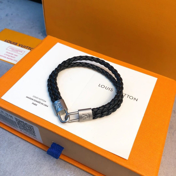 Louis Vuitton Braidlock Leather Bracelet