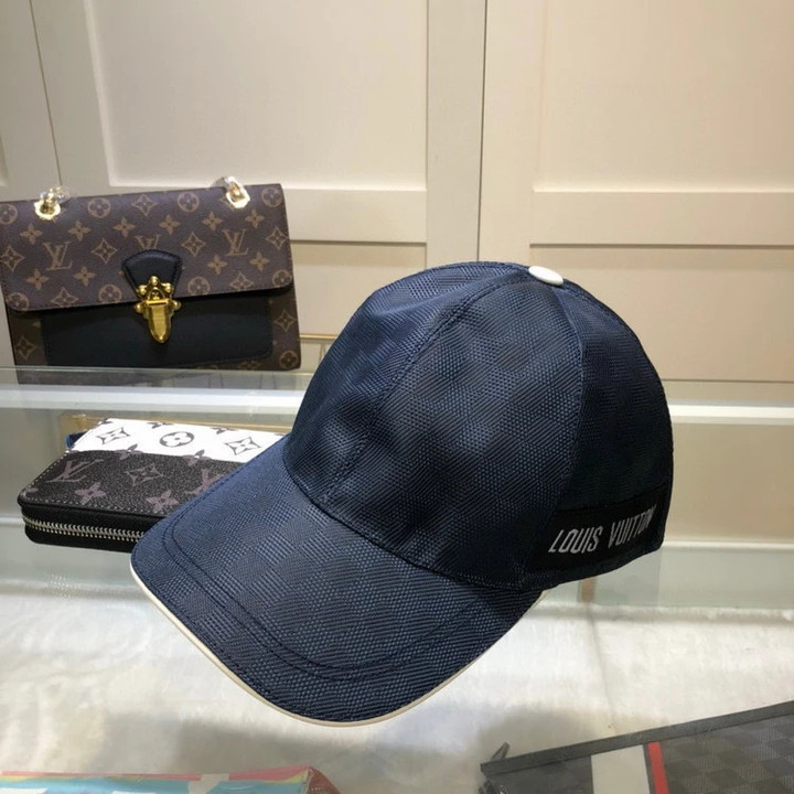 Louis Vuitton Signature Blue Plaid Baseball Cap