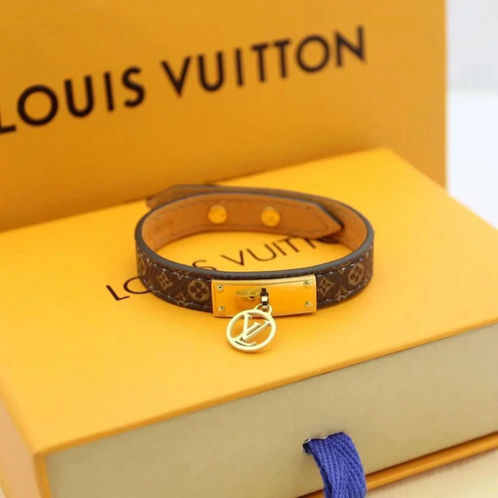 Louis Vuitton Leather Logomania Bracelet