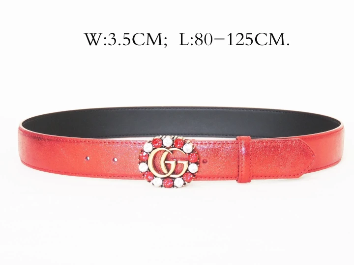 Gucci Red Glitter Patent Leather Belt With White And Red Crystal-embellished Double G Buckle