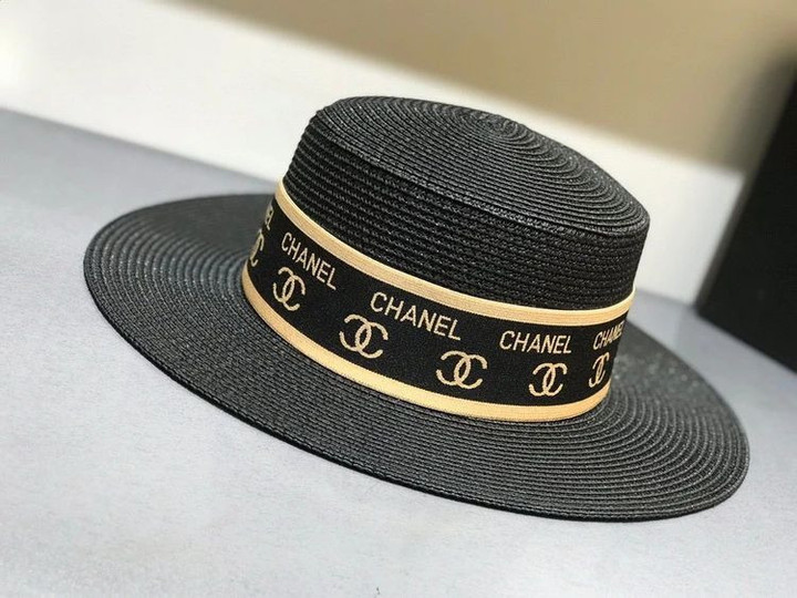 Chanel Interlocking C Logo Stitched On Band Bucket Hat In Black