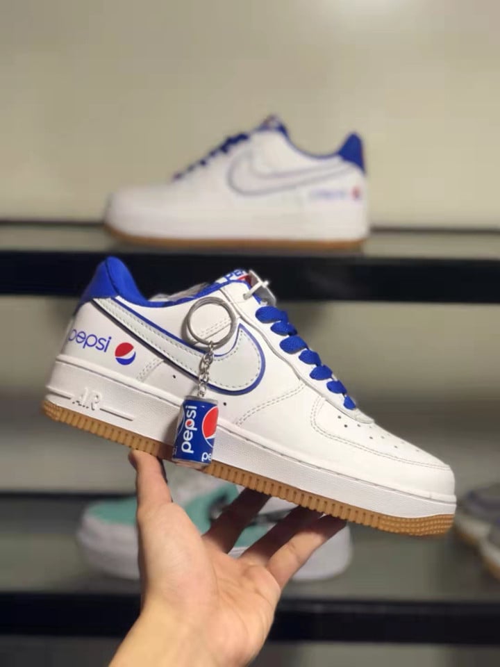 Nike Air Force 1 Low Pepsi White Royal Blue Shoes Sneakers
