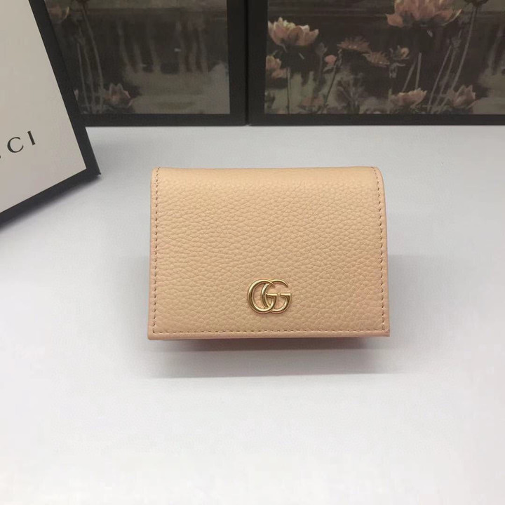 GG Marmont Card Case Wallet Rose Beige