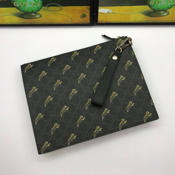 Gucci GG Pouch With Tiger Print