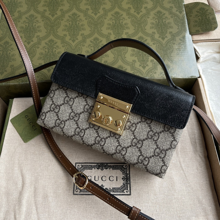 Gucci Padlock Black Leather Mini Bag