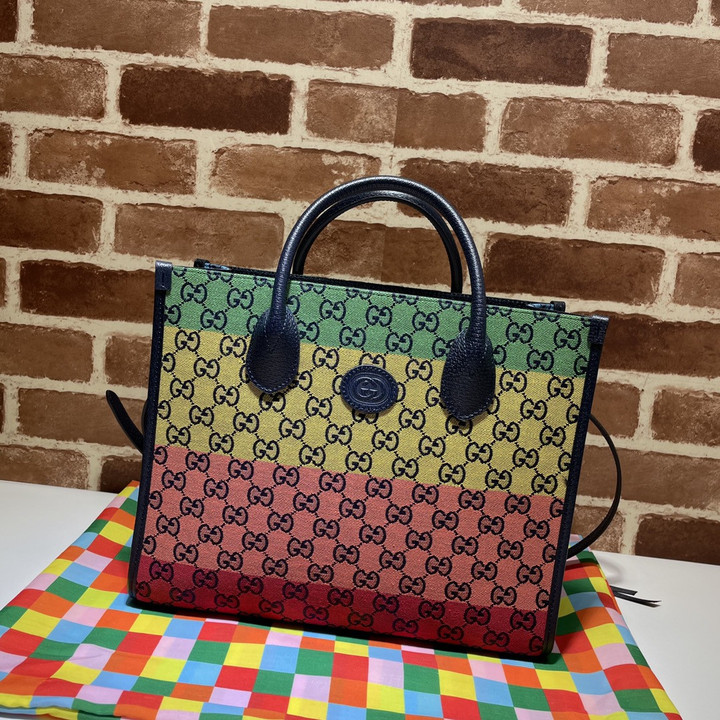 Gucci GG Supreme Canvas Multicolor Small Tote Bag