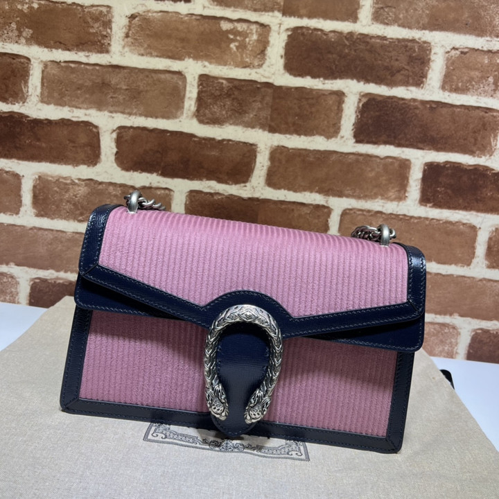 Gucci Dionysus GG Super Pink Corduroy Small Bag