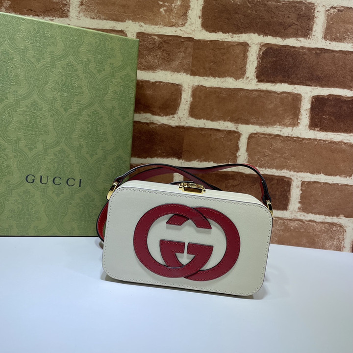 Gucci Interlocking G White Red Mini Bag