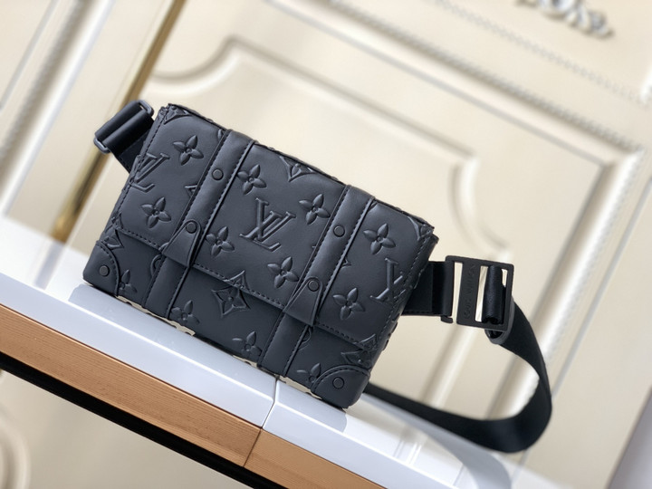 Louis Vuitton Trunk Black Monogram Leather Slingbag