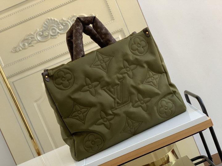 Louis Vuitton Onthego GM Tote Green Large Shoulder Bag