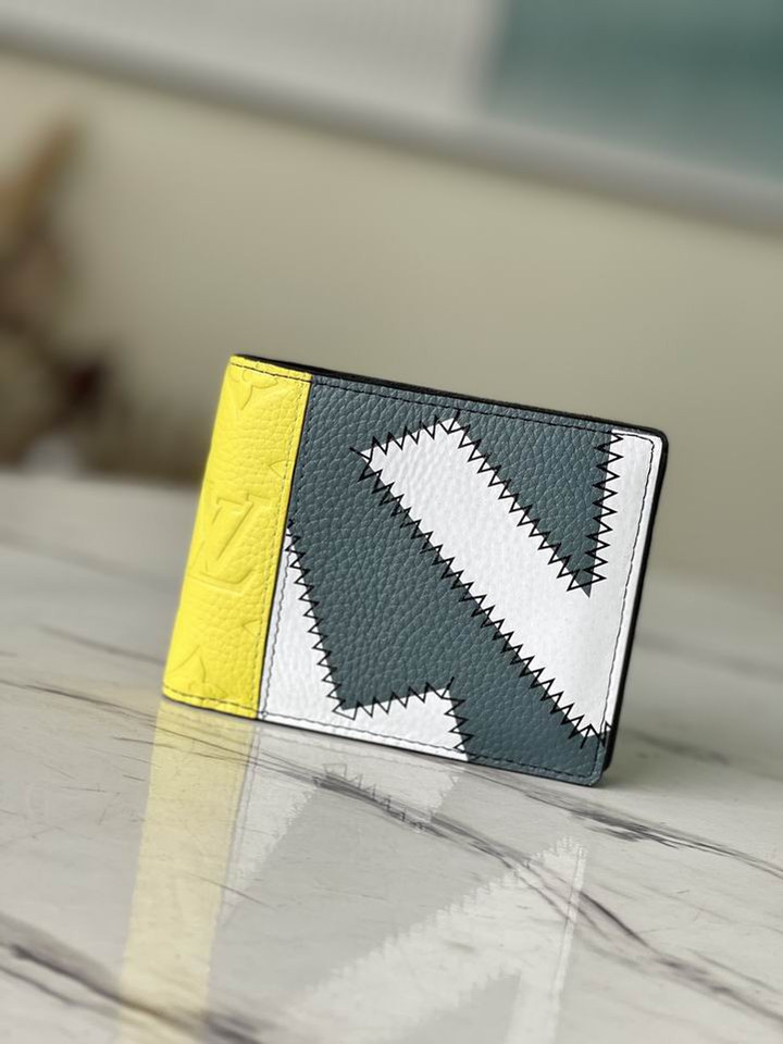 Louis Vuitton Slender Yellow Taurillon Cowhide Leather Wallet