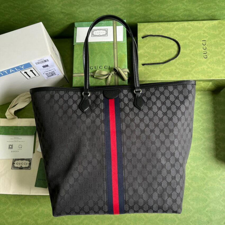 Balenciaga x Gucci Hacker Large Tote Bag Black