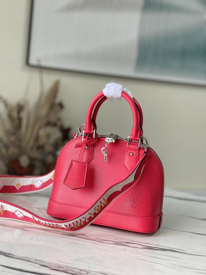 Louis Vuitton Alma BB Dragon Fruit Pink Leather Bag