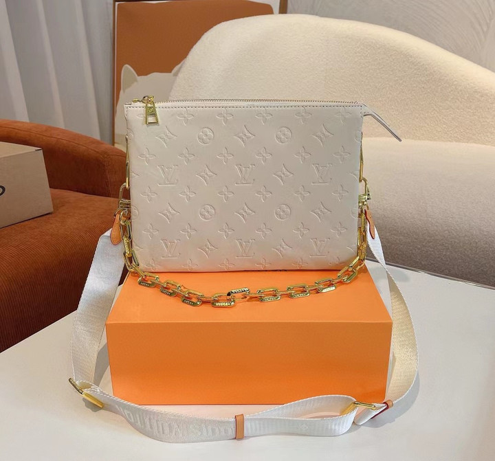 Louis Vuitton Coussin PM White Leather Handbags
