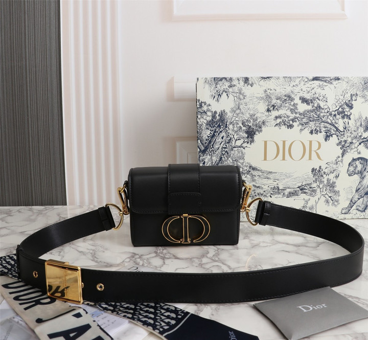 Dior Black Box Calfskin Micro 30 Montaigne Bag