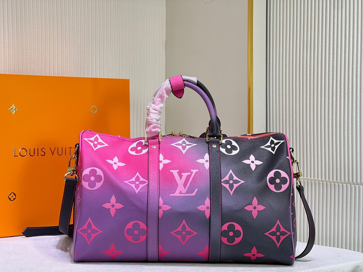 Louis Vuitton Classic Keepall Bag Pink And Purple