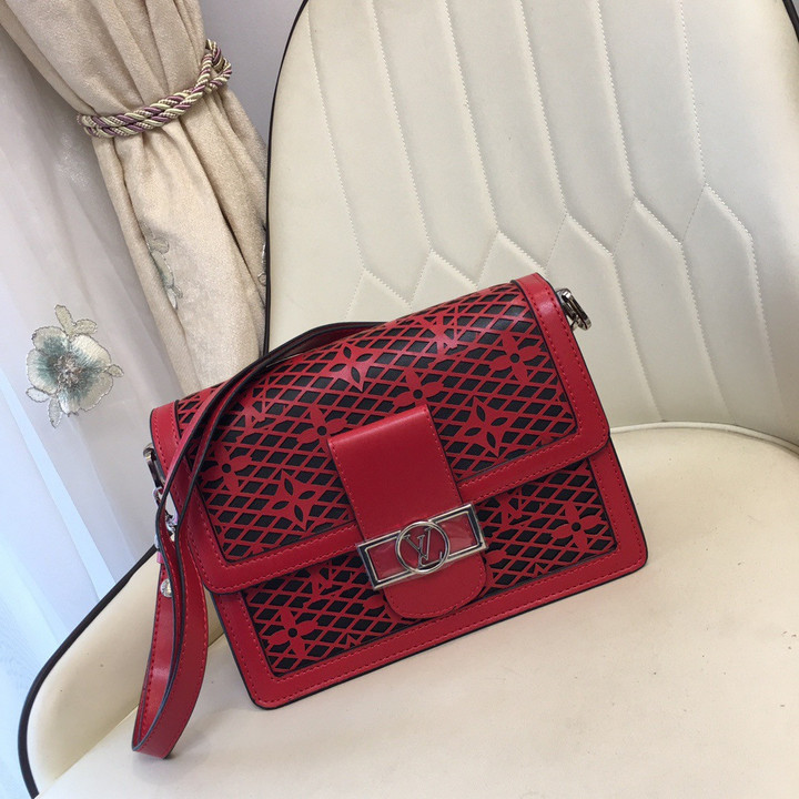 Louis Vuitton Dauphine MM Handbag In Red